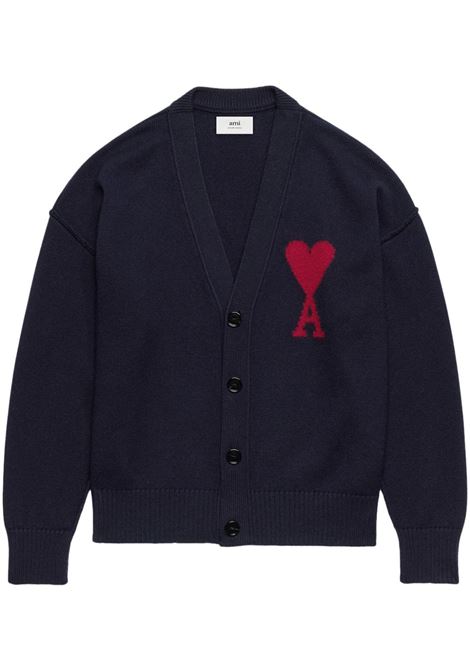 Cardigan ami de coeur in blu - AMI unisex AMI PARIS | UKC0060184005